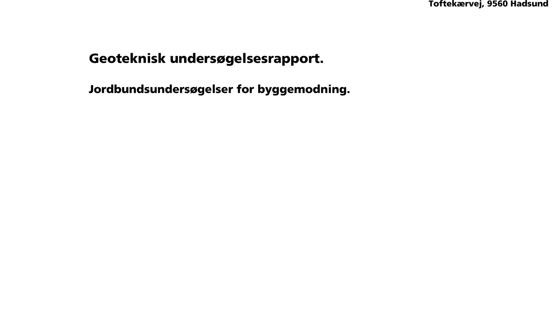 Geoteknisk rapport – Fjordpunkt